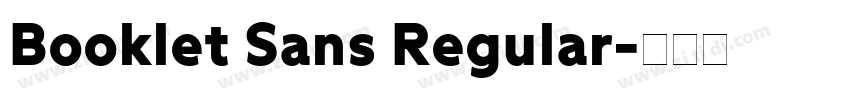 Booklet Sans Regular字体转换